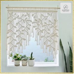 Rèm trang chí họa tiết nhành cây decor