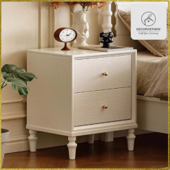 Tủ đầu giường 2 ngăn kéo GHS-5317 gỗ sồi tự nhiên đẹp tiện dụng